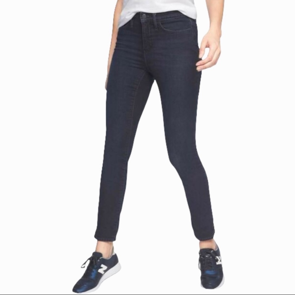 ATHLETA Sculptek Dark Denim High rise skinny stretch jeans women size 6